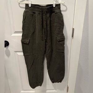 Olive Green Cargo Joggers